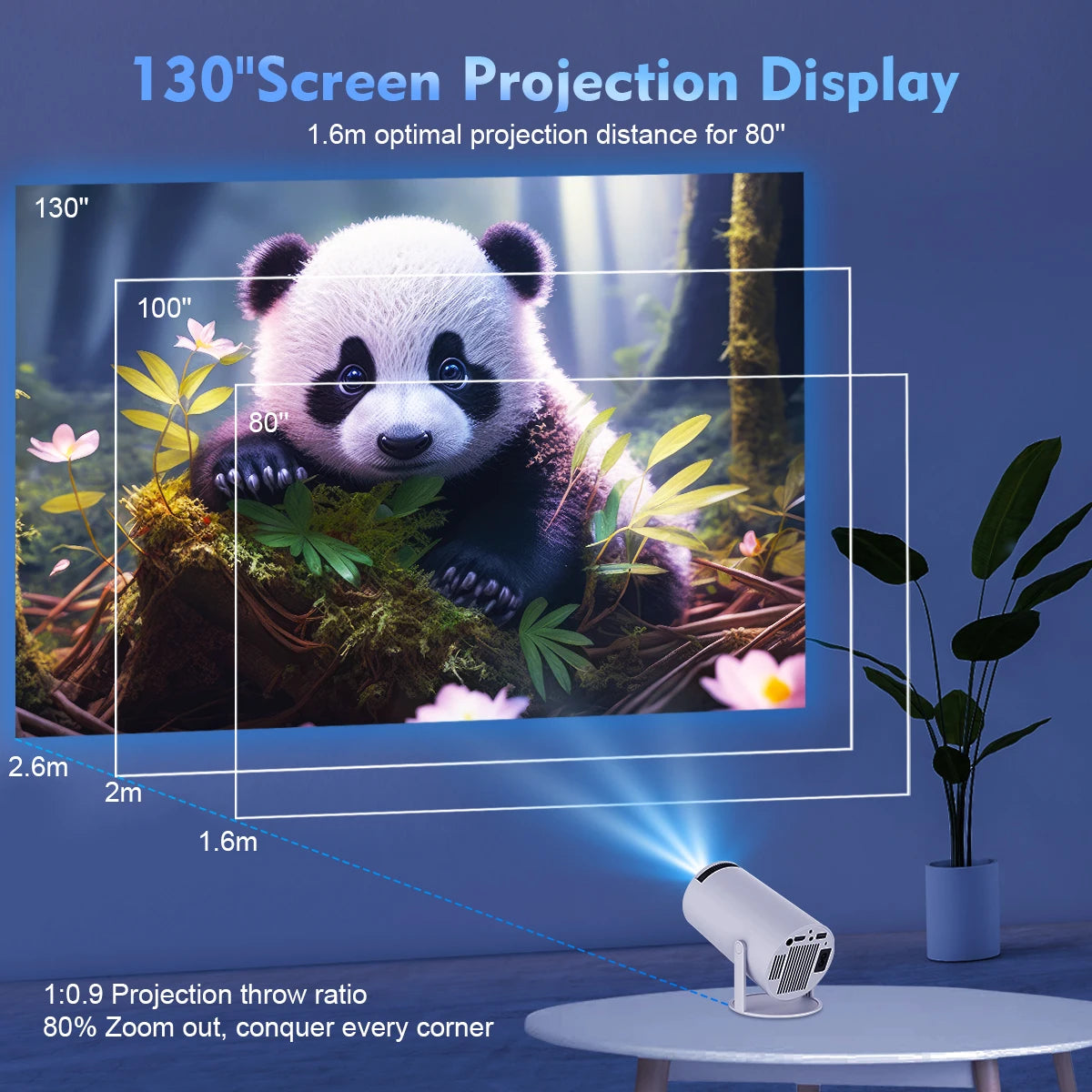 Skyview Projector HY300 Pro 4K  1080P 1280*720P Home Cinema