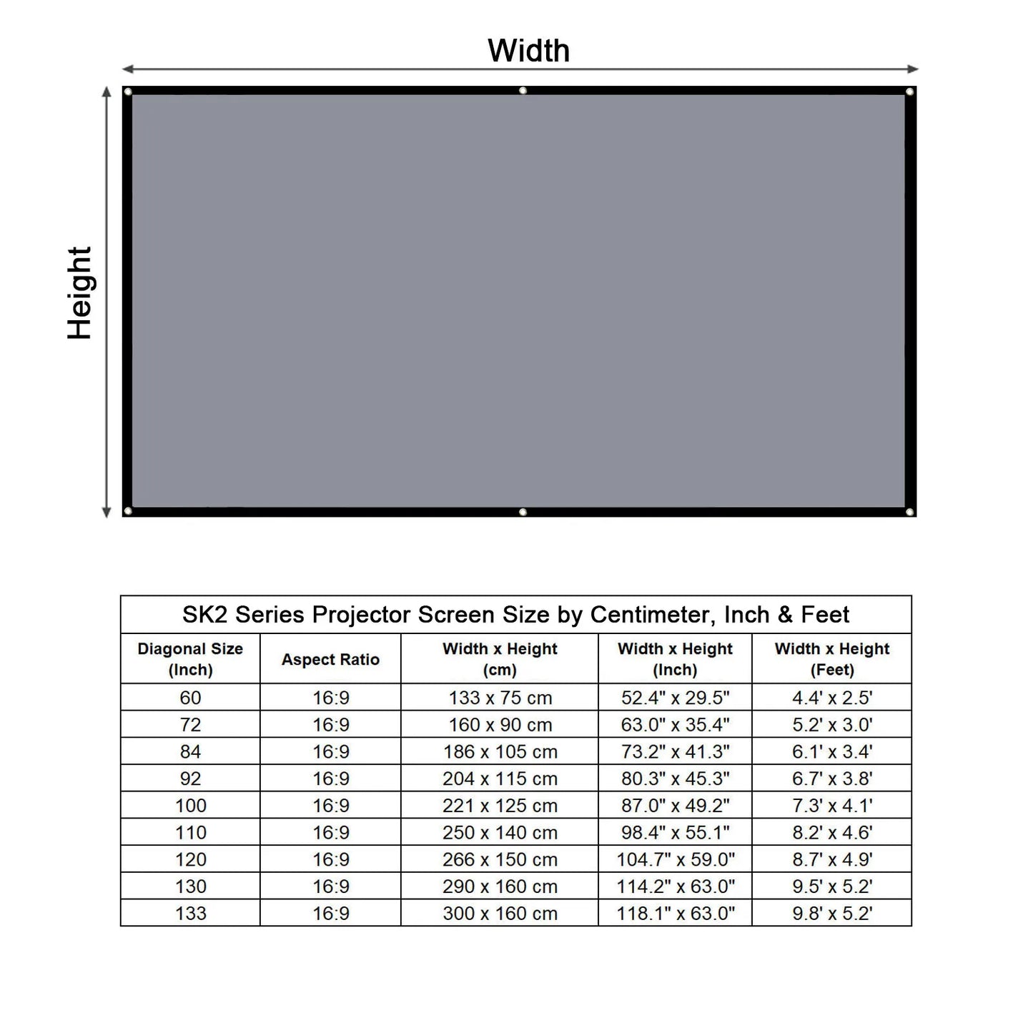 Ester Dvance Anti-light projector, foldable and portable movie screen